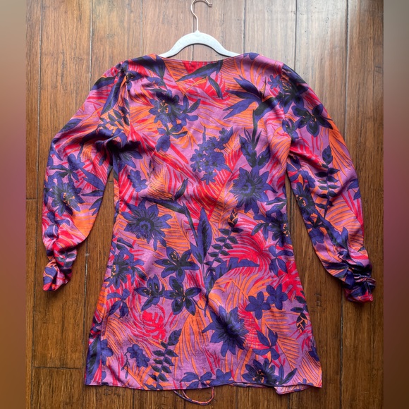 Zara Tropical Printed Floral Mini Dress - Picture 10 of 11